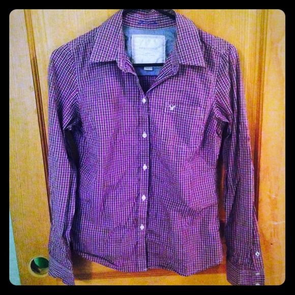 Plaid purple shirt