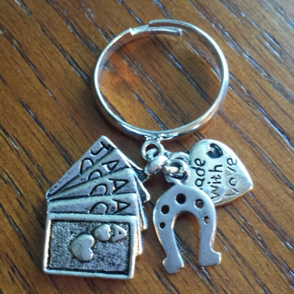 Silver charms ring