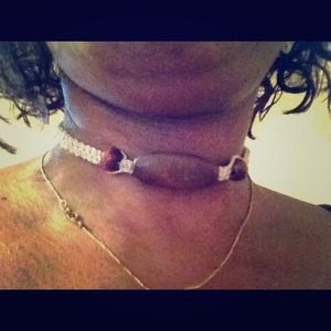 Natural Hand braided choker