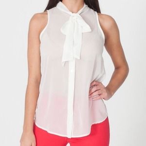 American Apparel ✨ Chiffon Secretary Blouse✨
