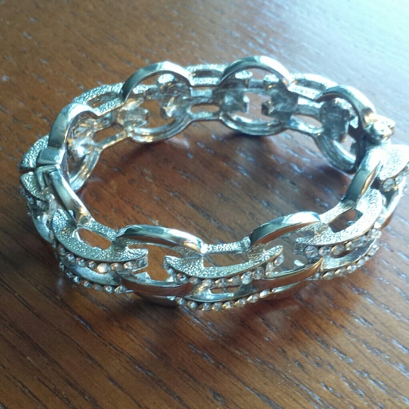 Silver crystal bracelet