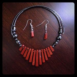 Beautiful choker and earring set