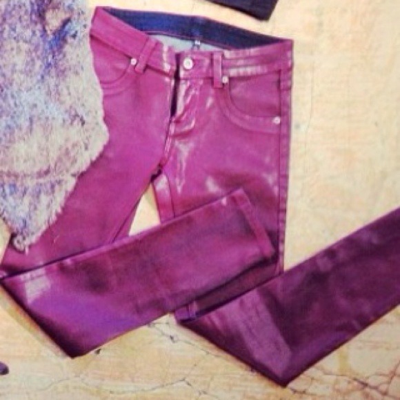❤️❤️ reduced 65 PP Lf carmar maroon wax zip jeans