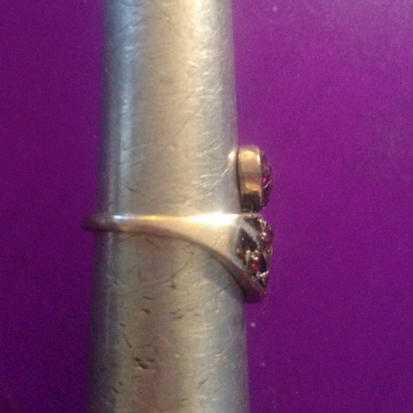 Purple crystal antiqued Ring size 7.5 - Picture 3 of 4