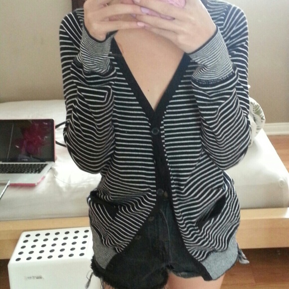 Black and white cardigan