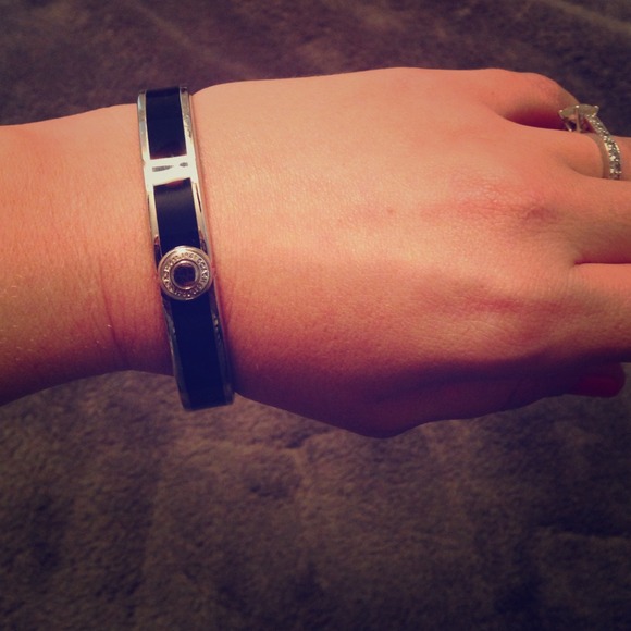 SOLD IN BUNDLE!!! Black and silver Coach bracelet
