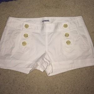White sailor Express shorts