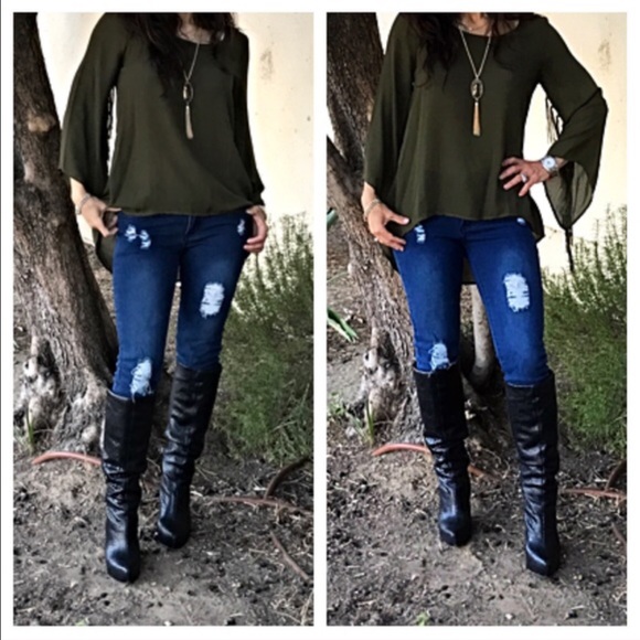 ✨LAST ONE ✨Chic skinny  distress jeans - Picture 3 of 4