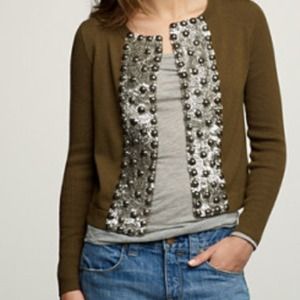J. Crew merino wool sparklegate cardigan small