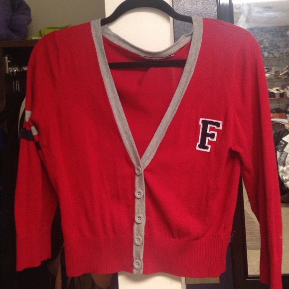 Casual Red Cardigan.