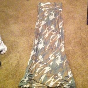 Faded camo maxi dress