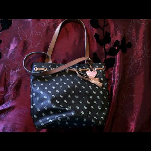 Chocolate brown Dooney and Burke shoulder bag...