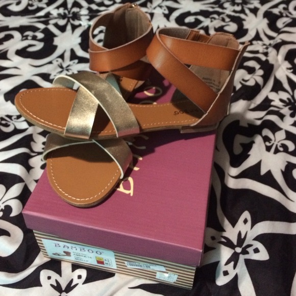 Gold Sandals  (Bamboo) NEW!!