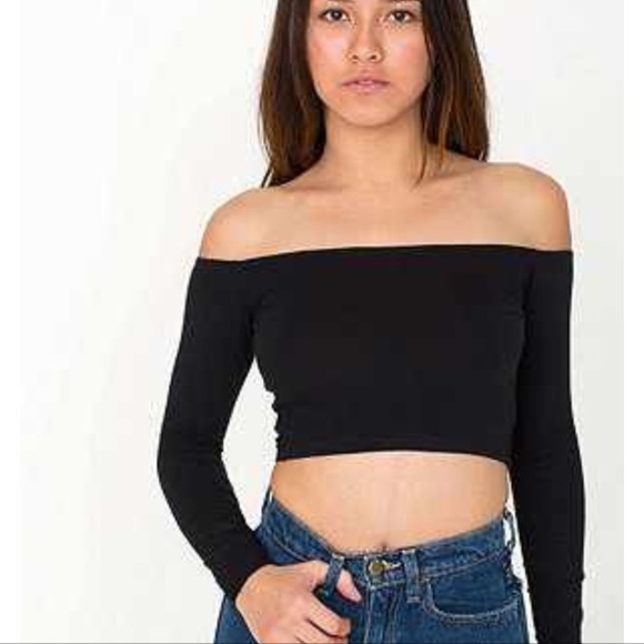 ⭕️sold⭕️Cotton spandex long sleeve crop top