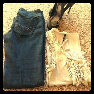 Miss me boot cut trouser style jeans &top bundle