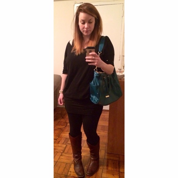 ❌BUNDLED❌ Teal Faux-Snakeskin Convertible Purse - Picture 4 of 4