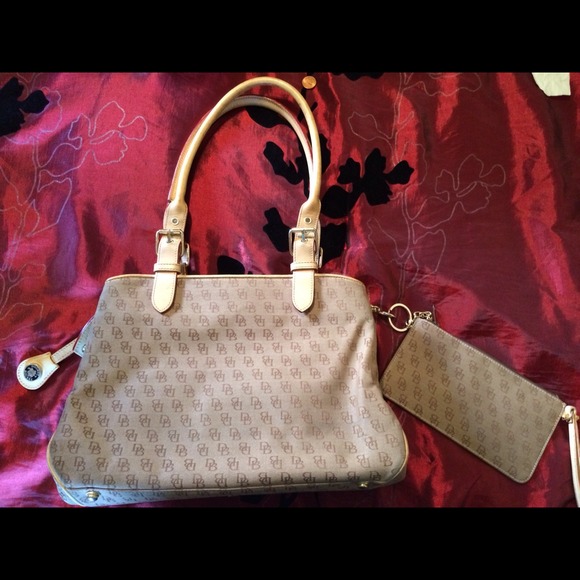 Dooney and Bourke beige and brown handbag