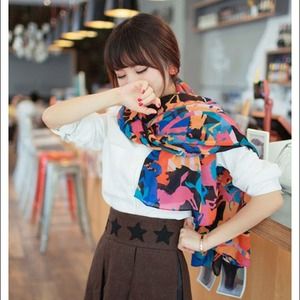 Multi color Floral Scarf