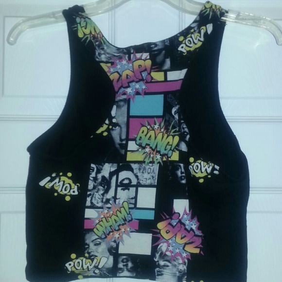Marilyn Monroe Comic Crop Top - Picture 2 of 2