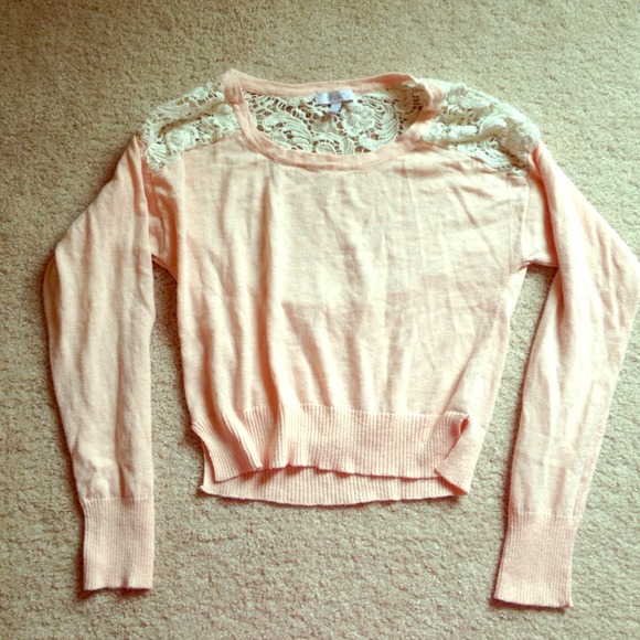 Pink and Lace Sweater