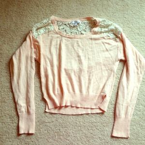 Pink and Lace Sweater