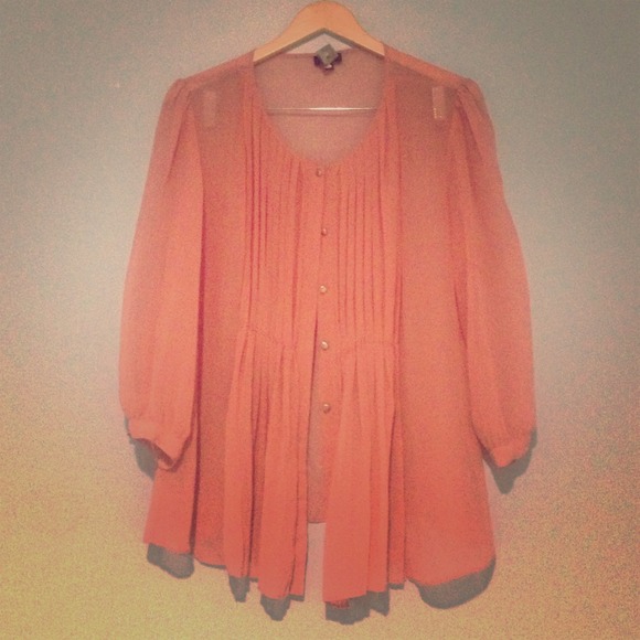 Coral blouse