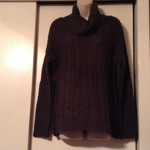 ❄️Charcoal Knit Cowl Neck Chunky Sweater Medium
