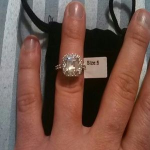 14k white gold bonded ring