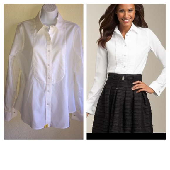Talbots  Tops - Talbots Perfect White Blouse 12