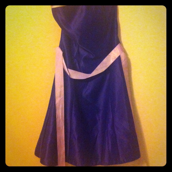 Royal purple formal dress.