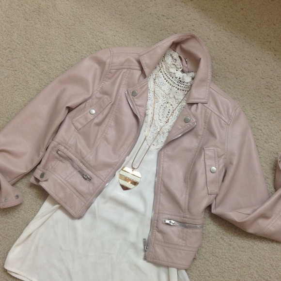 Charlotte Russe Jackets & Blazers - ❌❌SOLD❌❌Blush vegan leather jacket