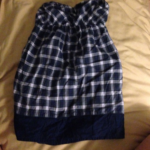 Abercrombie and Fitch plaid tube top