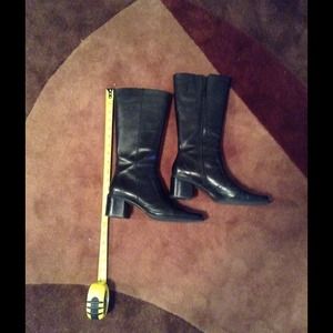 Franco Sarto Black Leather Boots