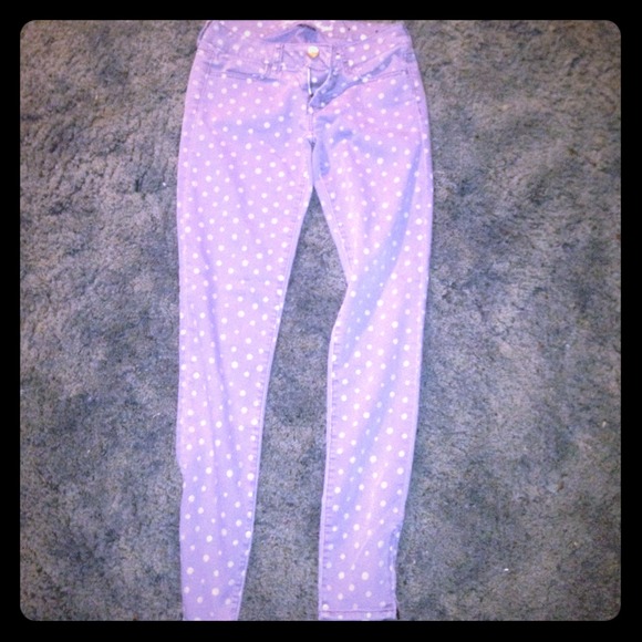 American eagle printed jean jeggings w zip ankles
