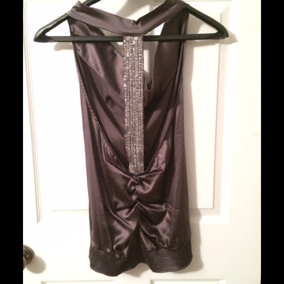 Brand new bebe silk open back tank top. - Picture 2 of 3