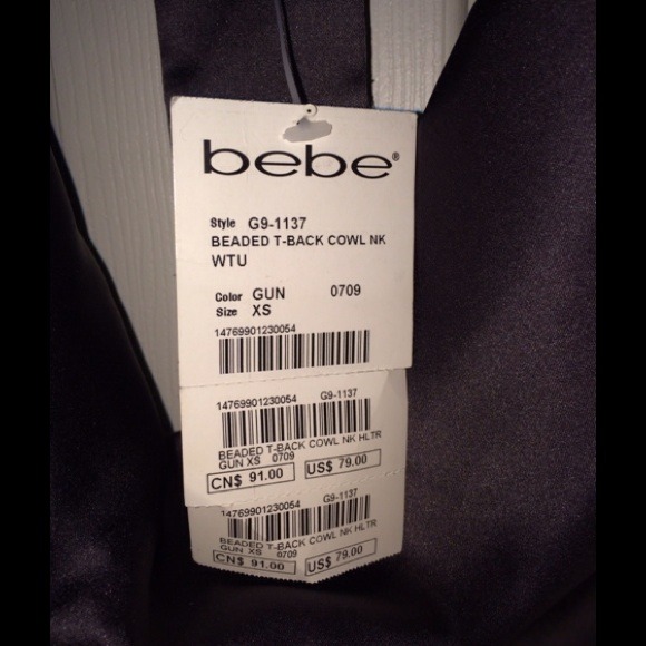 Brand new bebe silk open back tank top. - Picture 3 of 3