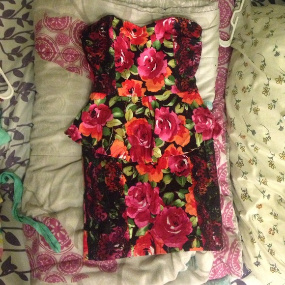 Floral Peplum Dress