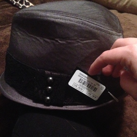 Bebe Lace and charcoal Fedora! - Picture 3 of 3