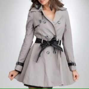 Bebe contrast trim trench coat