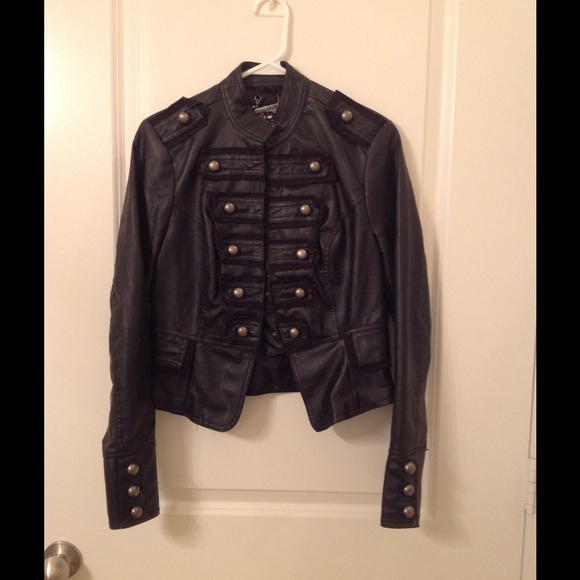 Joujou military leather jacket