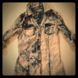 Guess distressed denim dress