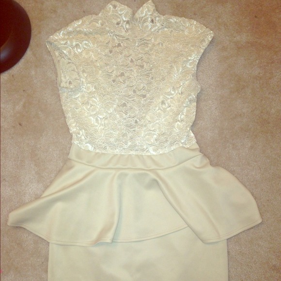 Lace Peplum Dress