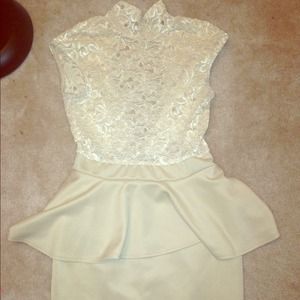 Lace Peplum Dress