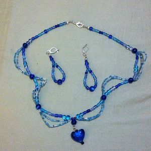 Handmade necklace & earring set!!
