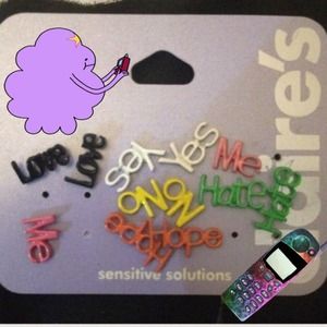 📱 Claire's Word / Conversation Earring Set 📱