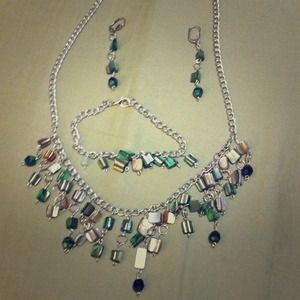 Necklace & bracelet & earring set!