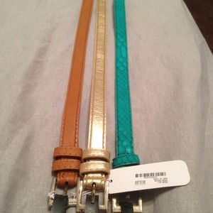 3 Thin belts. Never worn