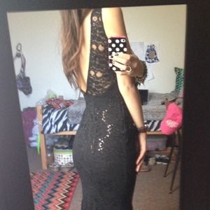 All black lace evening gown!