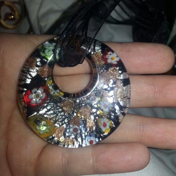 **SOLD** Set of 2 Glass Pendants - Picture 2 of 4