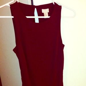H&M Raspberry midi back-less dress